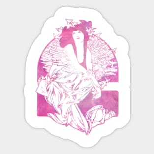 Crown Of Birds in Pink Sticker